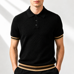 Montero | Polo Knit Texture con Bordi a Contrasto