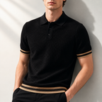 Montero | Polo Knit Texture con Bordi a Contrasto