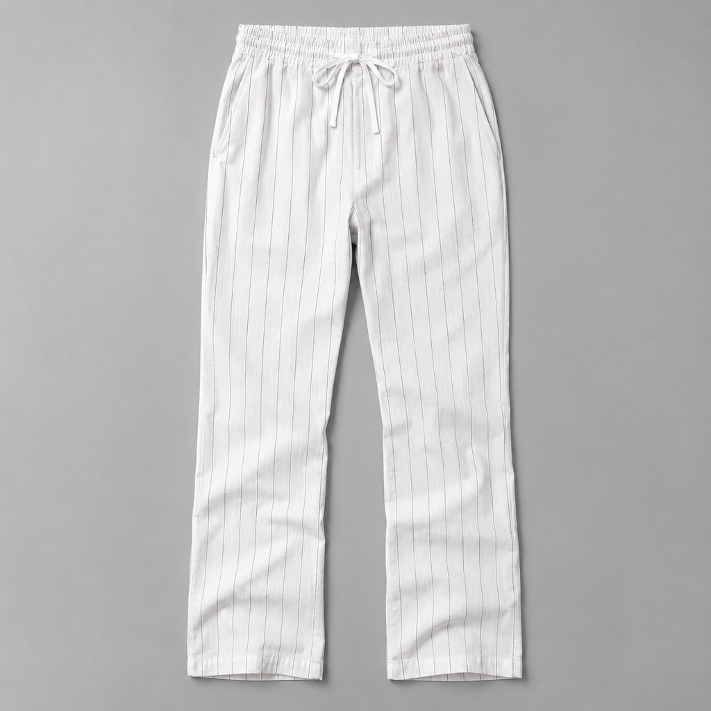 Ellis | Pantaloni Lino Gessato