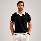 Stefano | Polo Knit Texture con Bordi a Contrasto