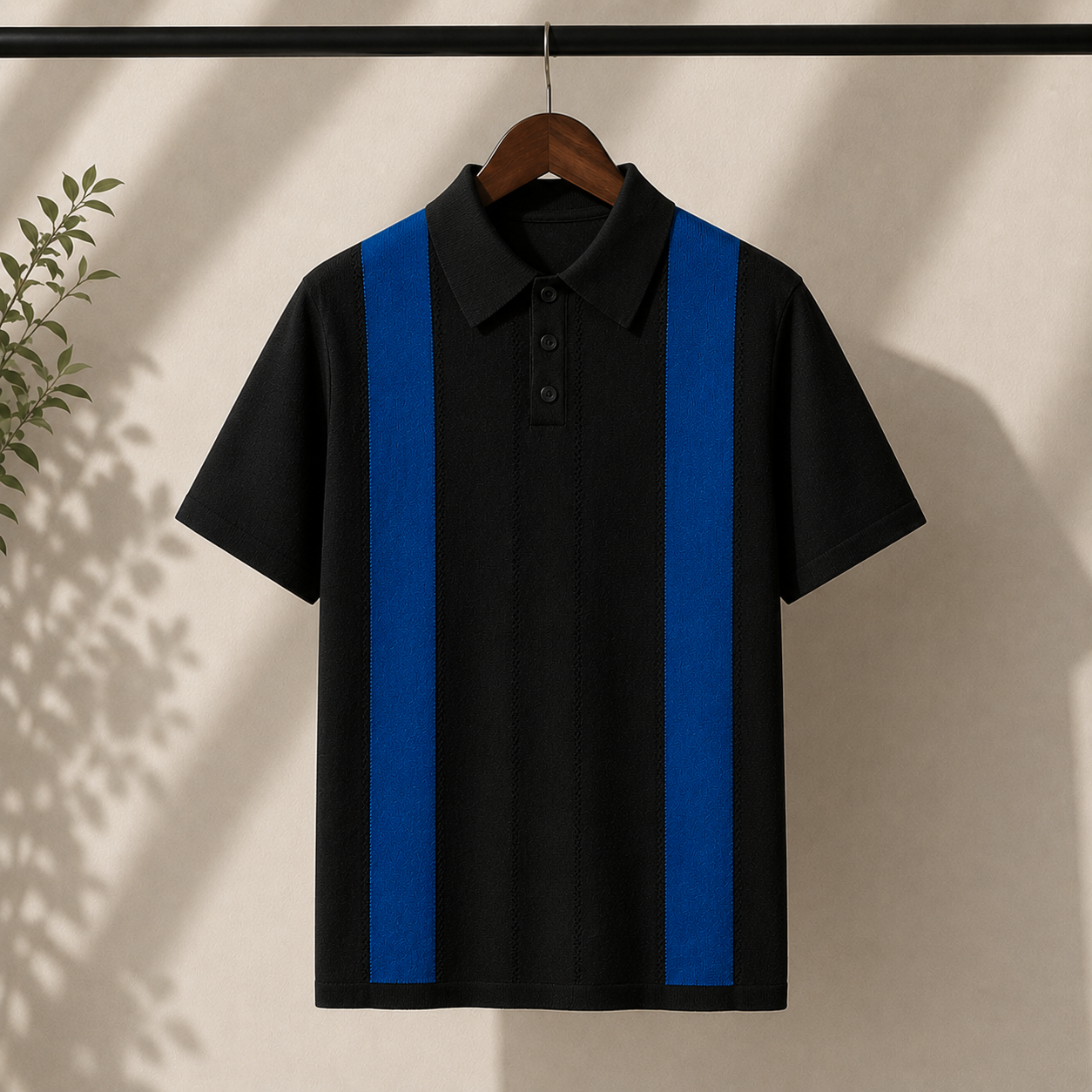 Roman | Polo Knit Righe Verticali Bicolore