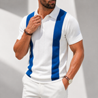 Roman | Polo Knit Righe Verticali Bicolore