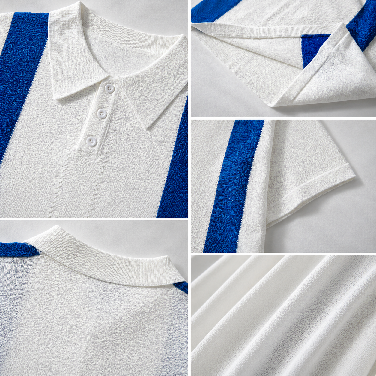 Roman | Polo Knit Righe Verticali Bicolore