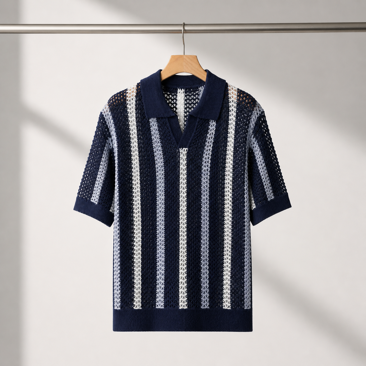 Capri | Polo Knit Traspirante a Righe