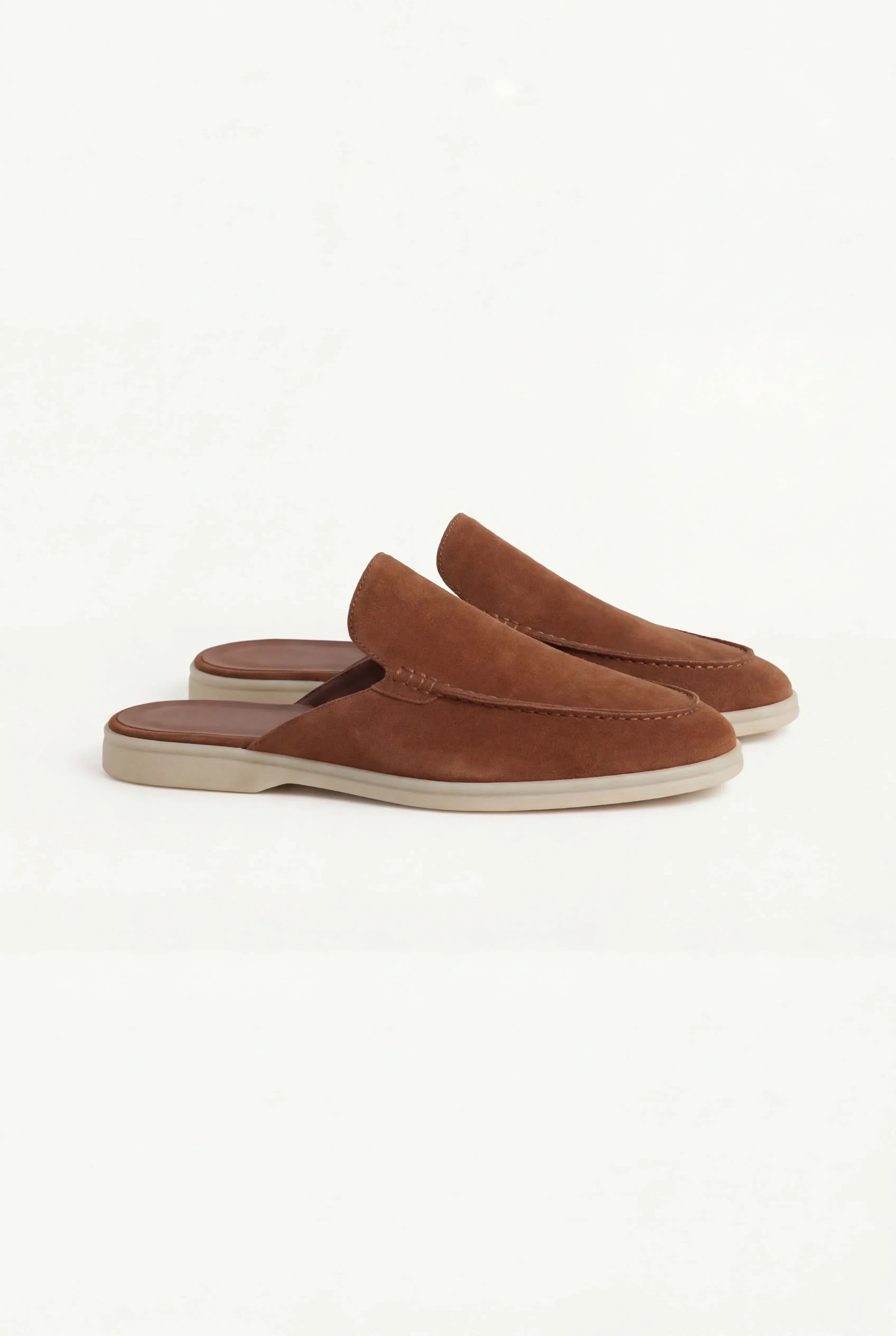 Riviera | Mule in Camoscio Marrone