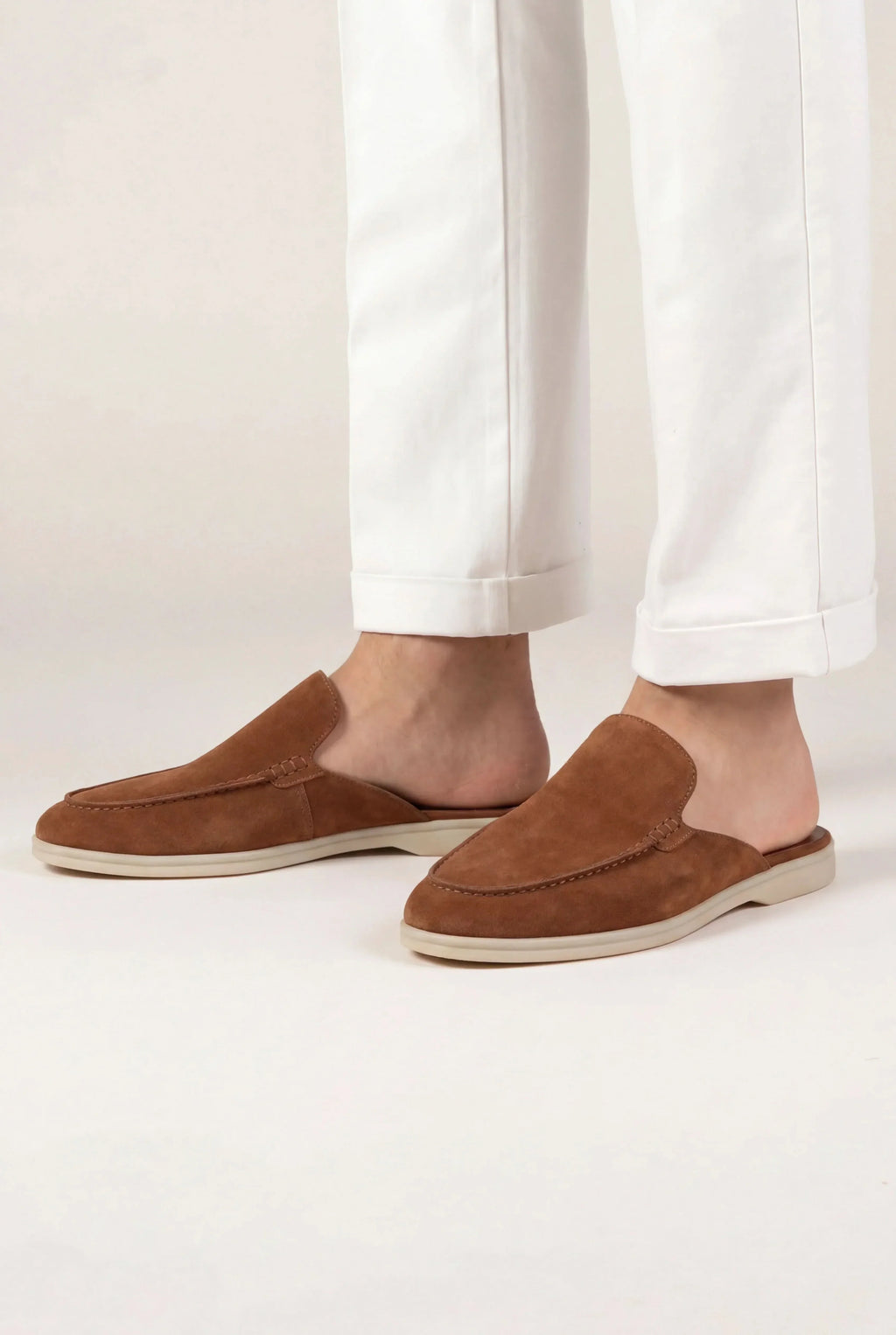 Riviera | Mule in Camoscio Marrone