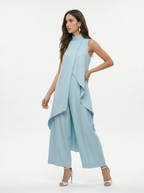 Sara | Completo Lungo Elegante Asimmetrico con Pantalone Ampio