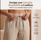 Pantaloni Capri in Cotone e Lino