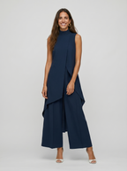 Sara | Completo Lungo Elegante Asimmetrico con Pantalone Ampio