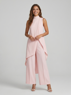 Sara | Completo Lungo Elegante Asimmetrico con Pantalone Ampio