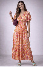 Vestido Flores Largo