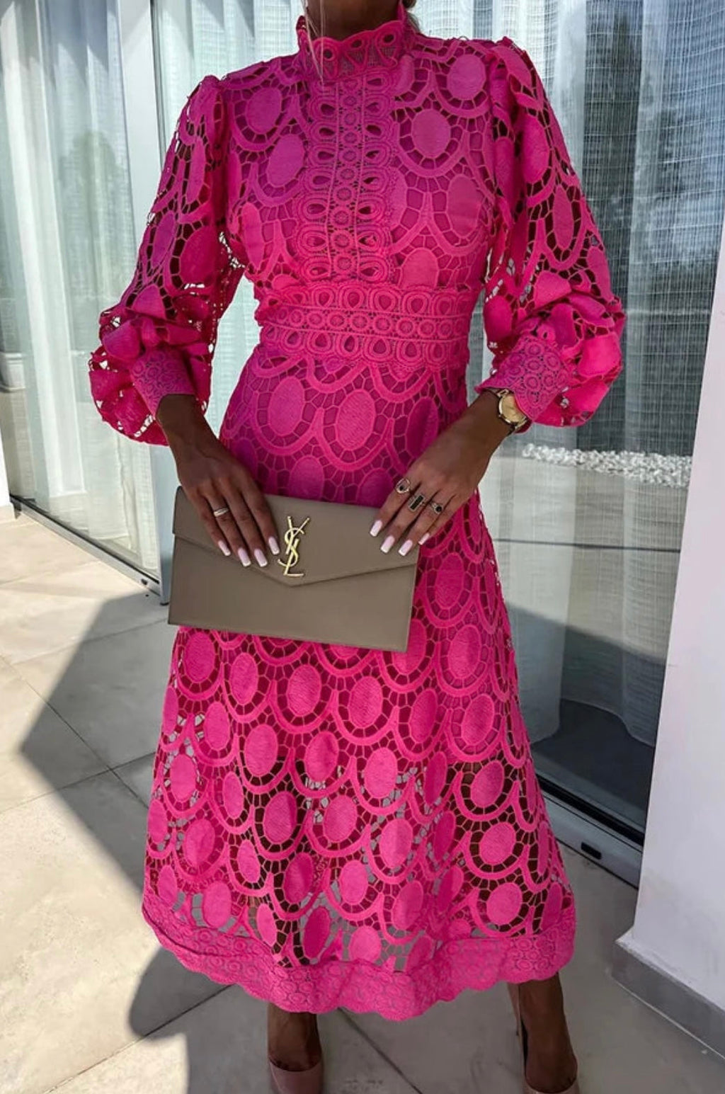 Eloah™ | Elegante vestido midi de encaje