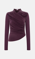 Blusa in Maglia con Pieghe