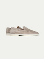 Classic | Mocassino in Pelle Scamosciata Grigio Chiaro