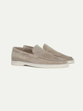 Classic | Mocassino in Pelle Scamosciata Grigio Chiaro