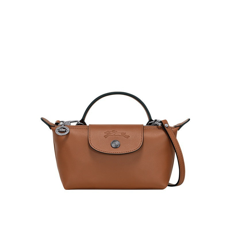 Mini Borsa Valenza in Pelle - Marrone