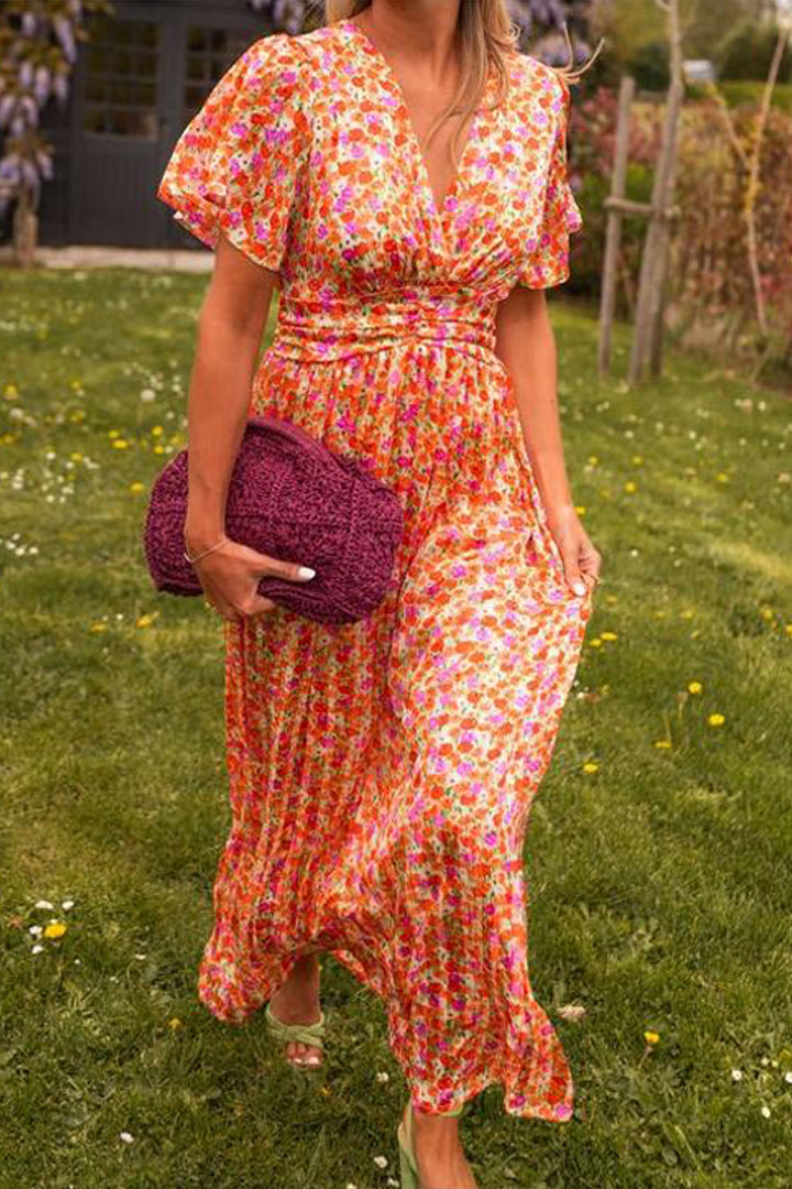 Vestido Flores Largo