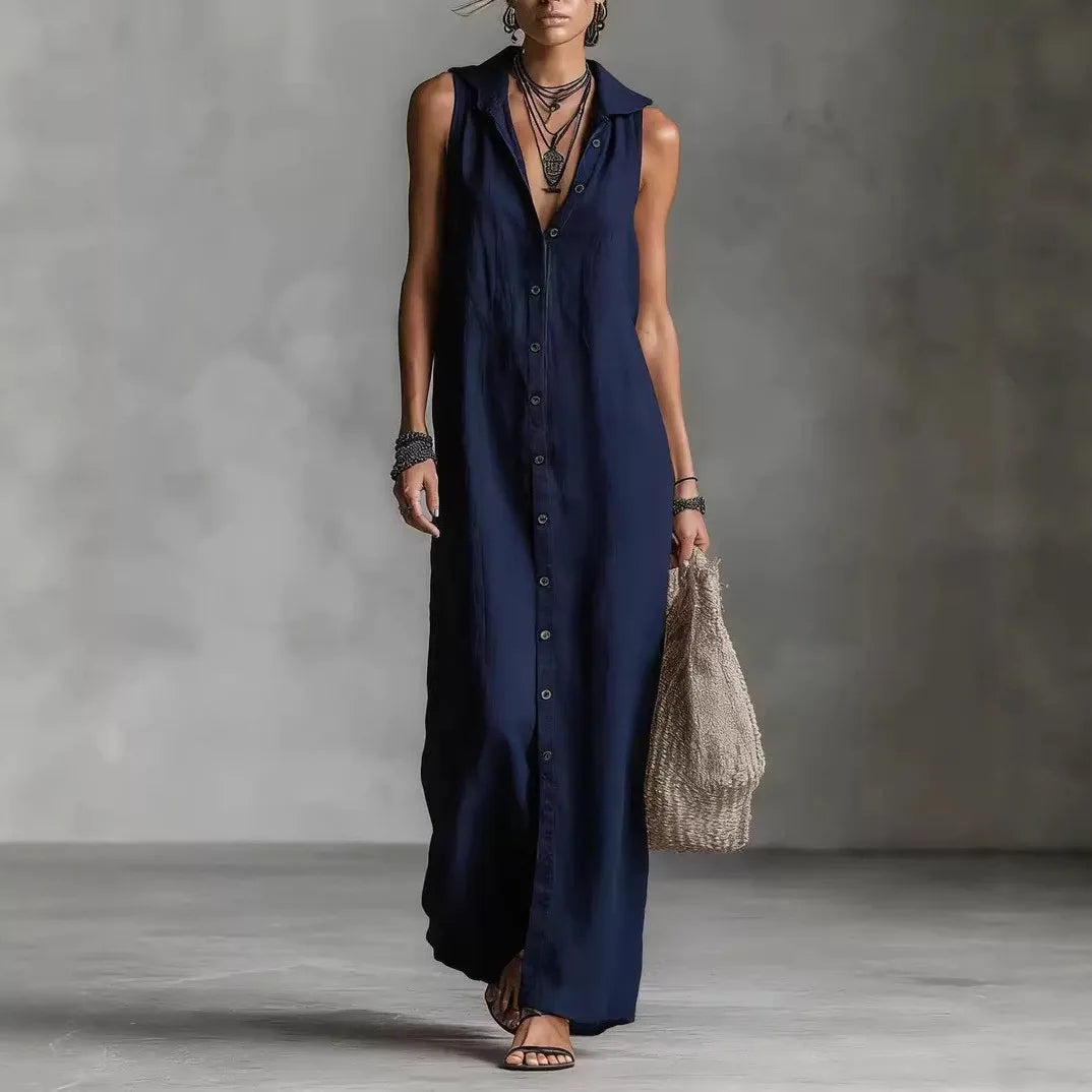 Penélope | Abito Midi Elegante e Casual con Scollo a V