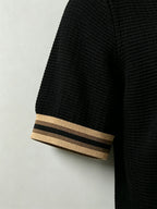 Montero | Polo Knit Texture con Bordi a Contrasto