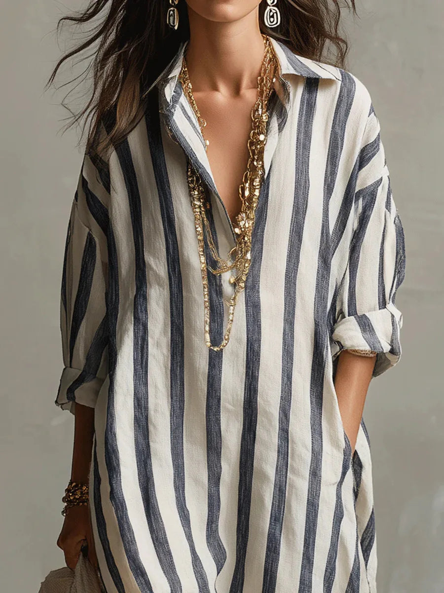 Pepa | Abito Lungo Stile Camicia