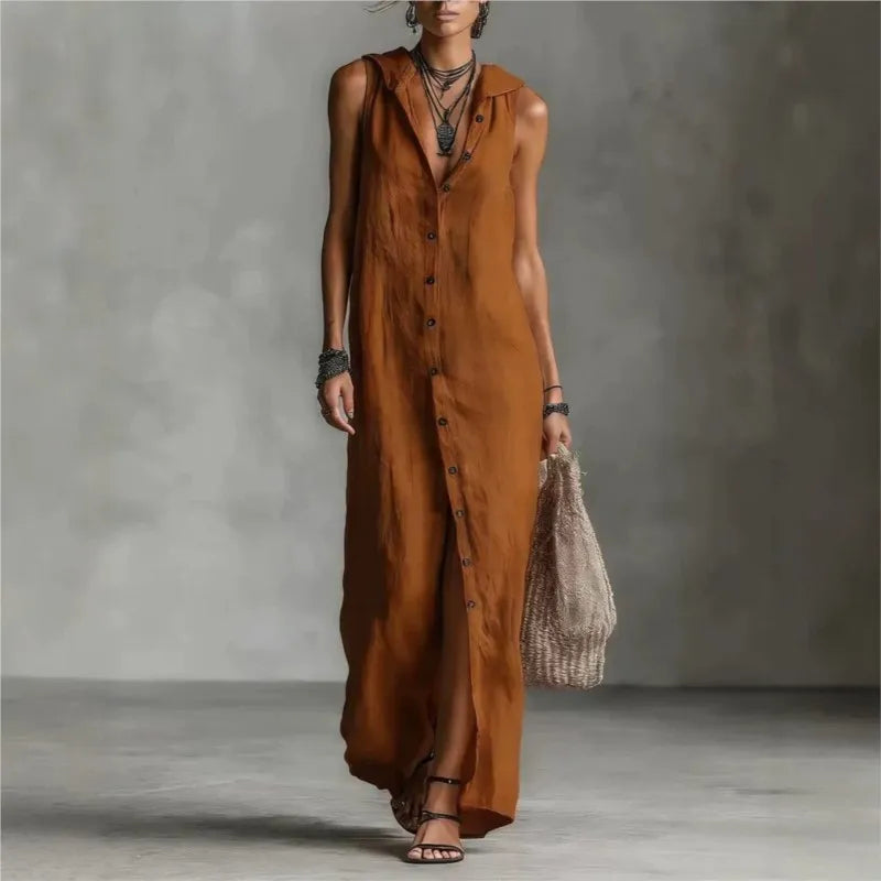 Penélope | Abito Midi Elegante e Casual con Scollo a V