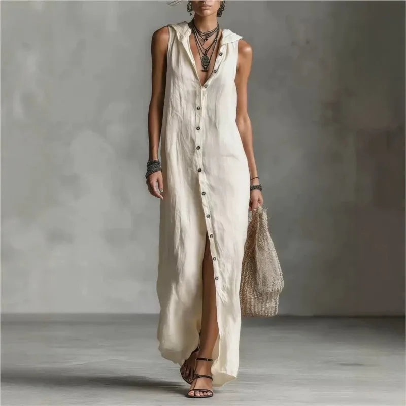 Penélope | Abito Midi Elegante e Casual con Scollo a V