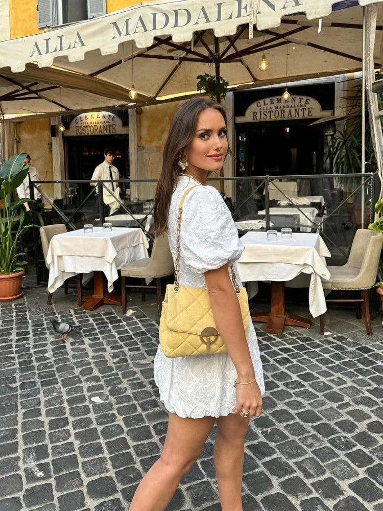 ARIA | Vestito Mini con Maniche a Sbuffo