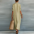 Anastasia | Abito Lungo Stile Camicia con Bottoni