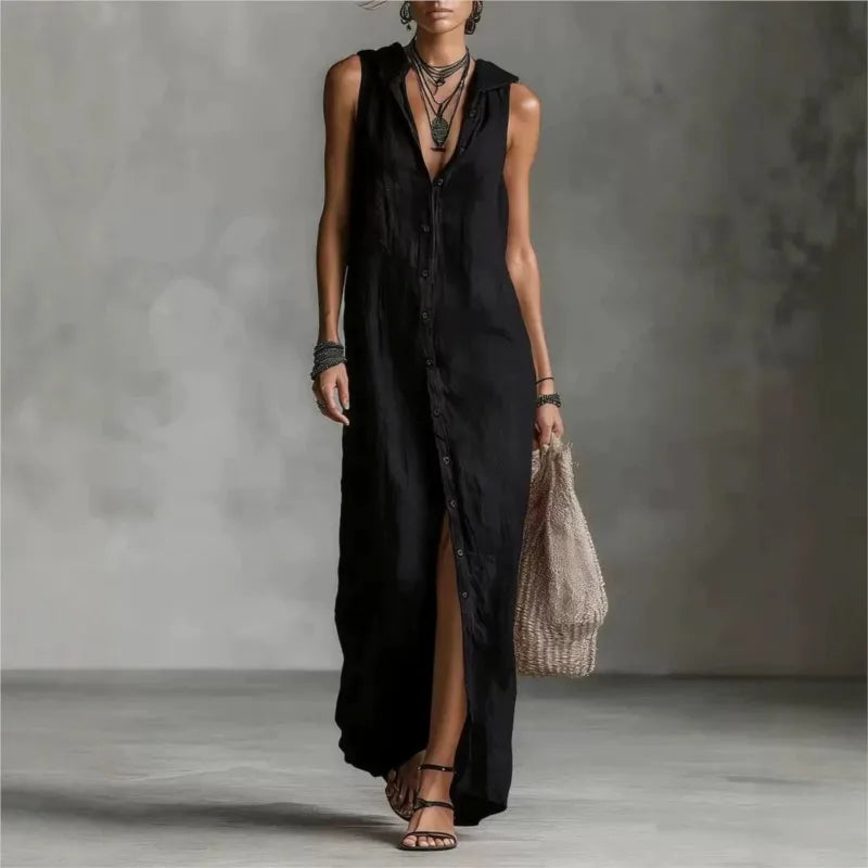 Penélope | Abito Midi Elegante e Casual con Scollo a V