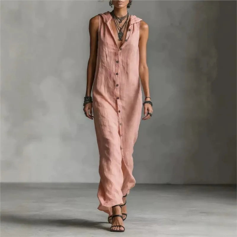 Penélope | Abito Midi Elegante e Casual con Scollo a V