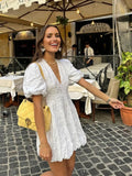 ARIA | Vestito Mini con Maniche a Sbuffo