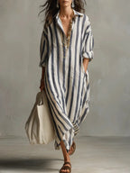 Pepa | Abito Lungo Stile Camicia