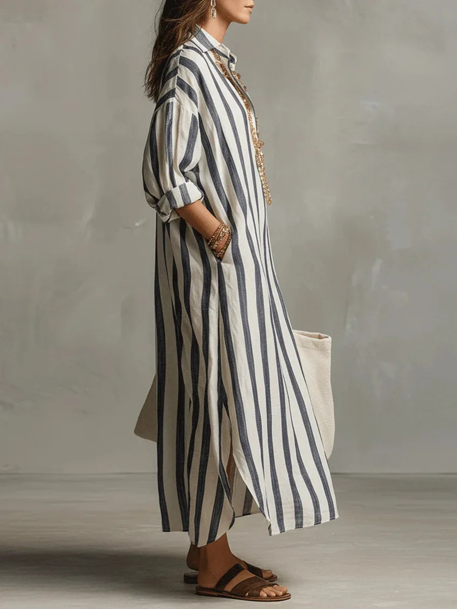 Pepa | Abito Lungo Stile Camicia