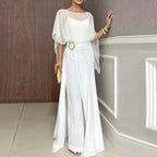 Hermione™ Jumpsuit Set with a Sheer Overlay