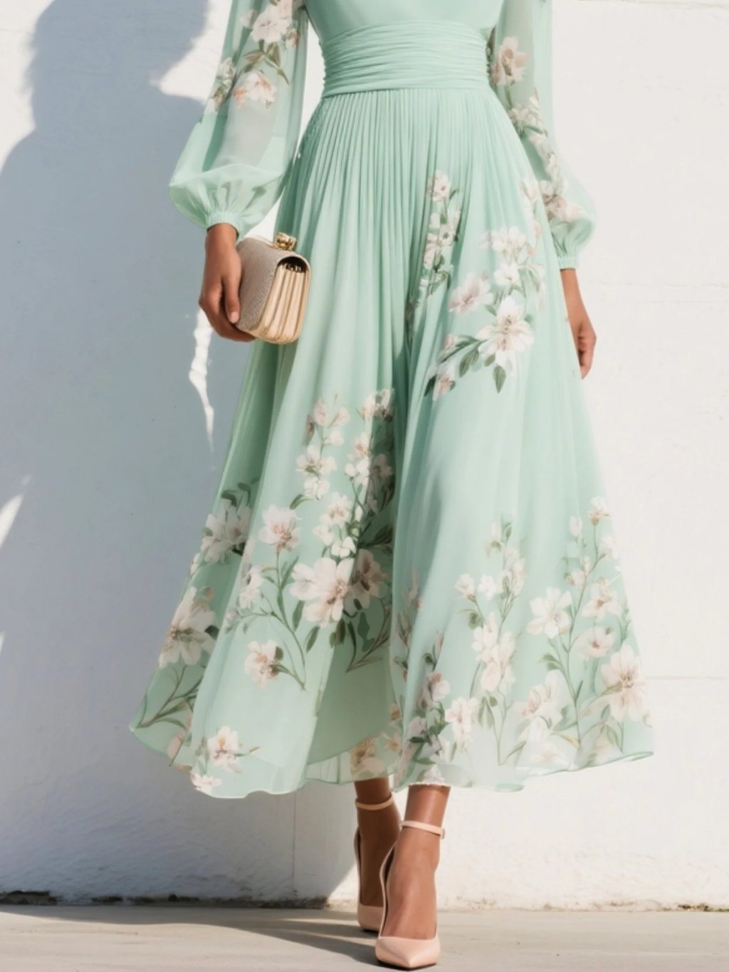 Abito Midi a Fiori Cathy