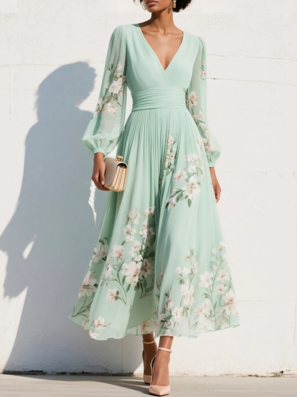 Abito Midi a Fiori Cathy