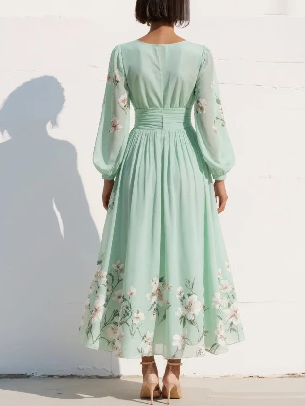 Abito Midi a Fiori Cathy