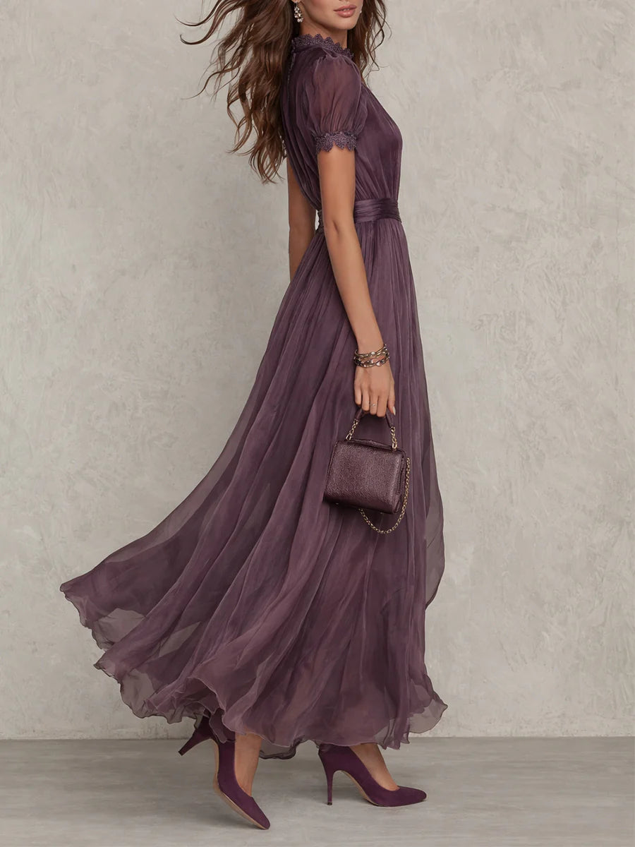 Ashley | Abito Lungo in Chiffon dal Gusto Vintage ed Elegante