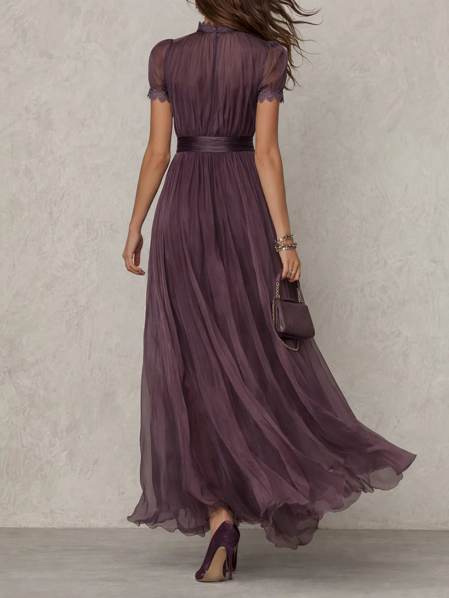 Ashley | Abito Lungo in Chiffon dal Gusto Vintage ed Elegante
