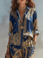 Marina | Completo Barocco Blu Navy