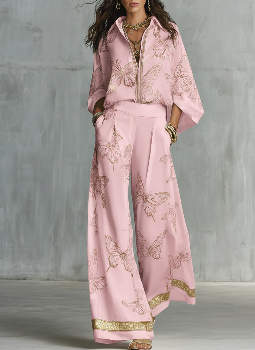 Farfalla | Completo Elegante Stampa Dorata