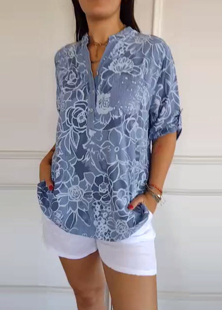 Brisa Camicetta con Stampa Floreale
