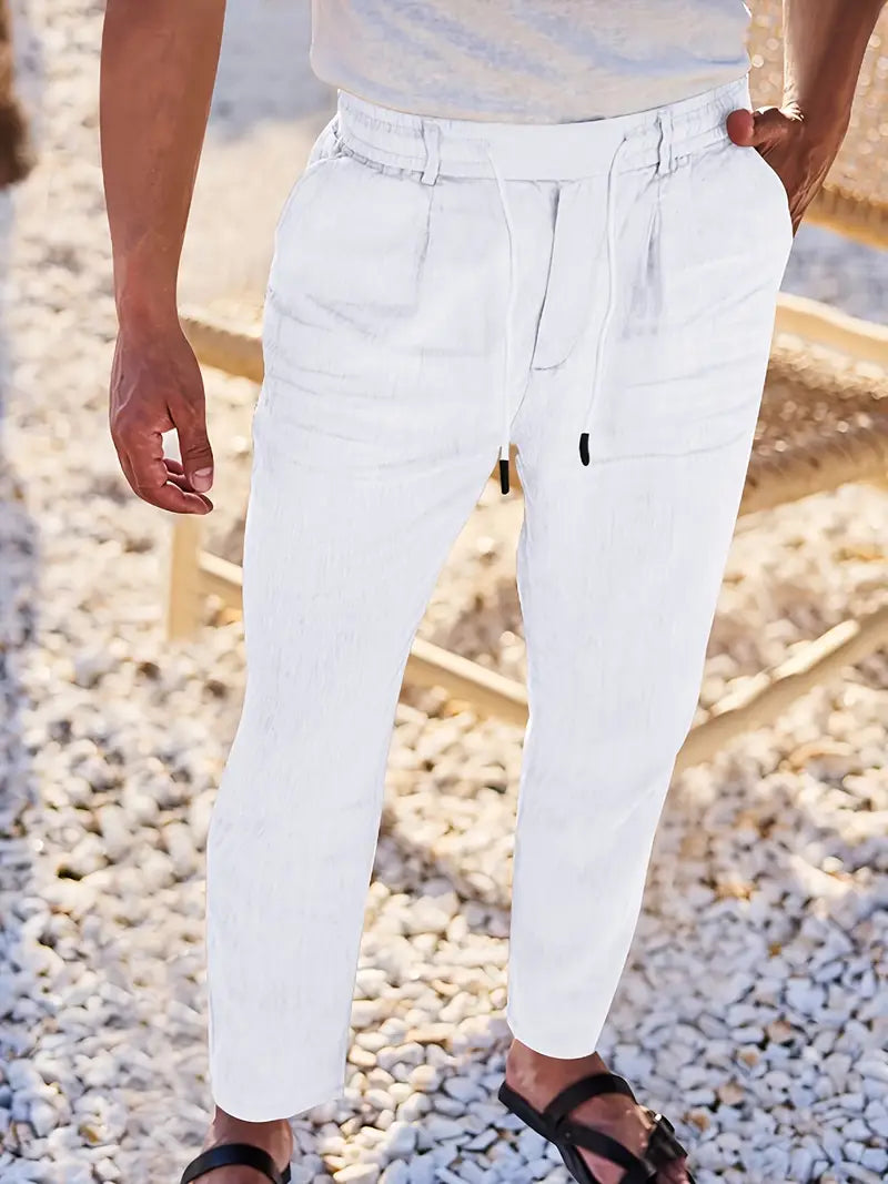 Nichols | Pantaloni in Lino con Cordino