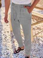 Nichols | Pantaloni in Lino con Cordino