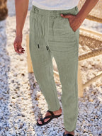 Nichols | Pantaloni in Lino con Cordino