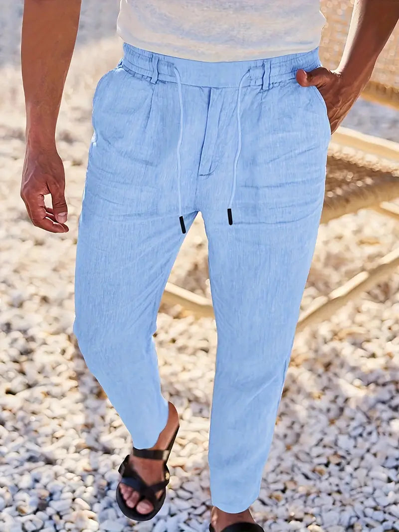 Nichols | Pantaloni in Lino con Cordino