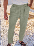 Nichols | Pantaloni in Lino con Cordino
