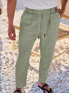 Nichols | Pantaloni in Lino con Cordino