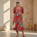 Rachel Vibrant Midi Dress