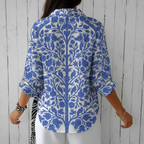 Itzel Blusa Giardino Blu